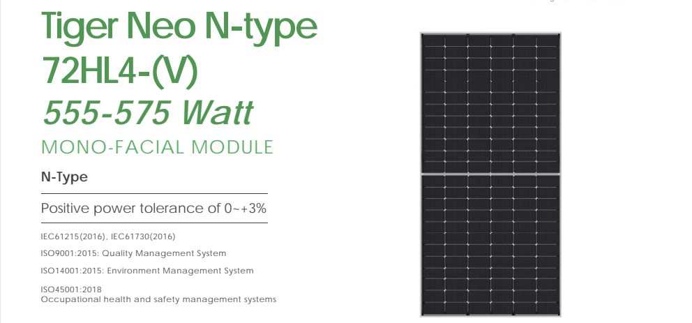 JinKo 550W Solar Panels